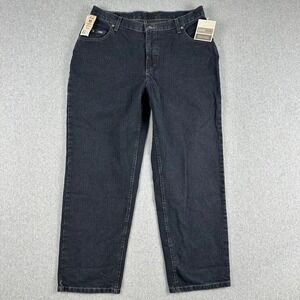 Lee Women's 16 Petite Dark Stone Wash Denim Jeans Original Fit New With Tags